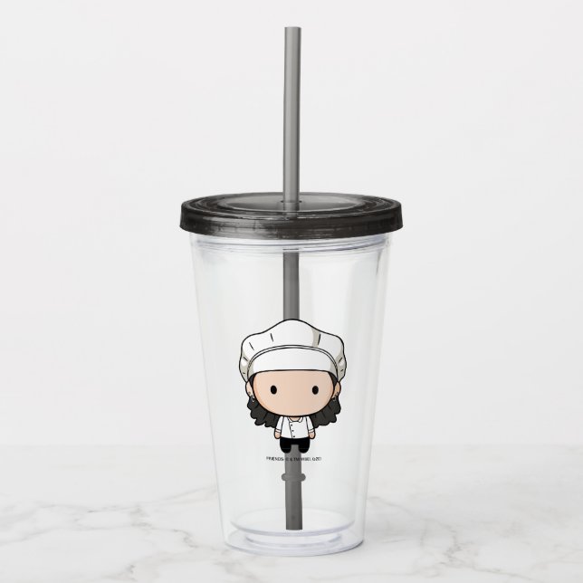 Vaso Acrílico FRIENDS™ | Monica Chibi (Anverso)
