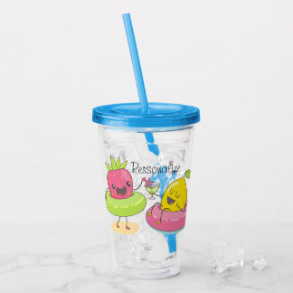 Vaso Acrílico Fruta del verano de Kawaii