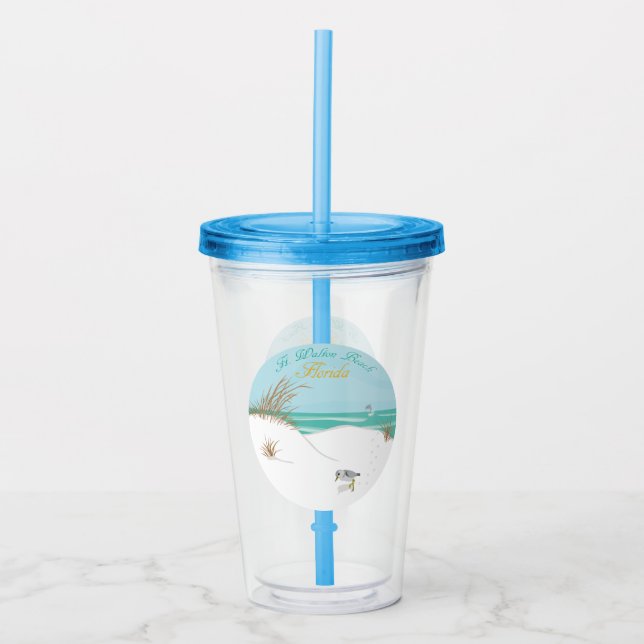 Vaso Acrílico Ft. Walton Beach (Florida) (Anverso)
