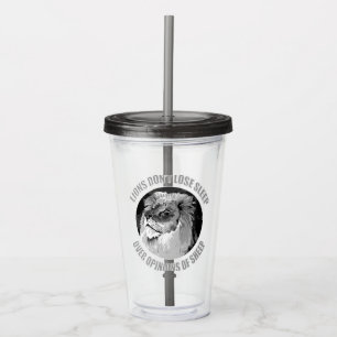 Vaso Acrílico Fuerza y liderazgo de Leones poderosos