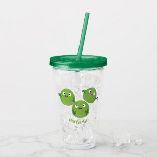 Vaso Acrílico Funny Brussels brota personalizado de verduras