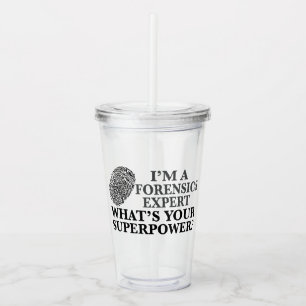 Vaso Acrílico Funny Forensicate Expert