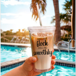 Vaso Acrílico Funny Personalizado Texto Chicken Farm Propietario