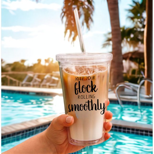 Vaso Acrílico Funny Personalizado Texto Chicken Farm Propietario (Modern chicken farm owner funny text acraylic tumbler
)