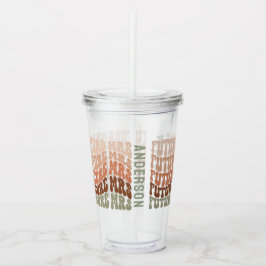 Vaso Acrílico Futuro Sra. terracotta sage verde retro 60 simple