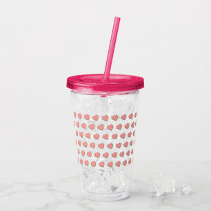 Vaso Acrílico Galletas en forma de corazón