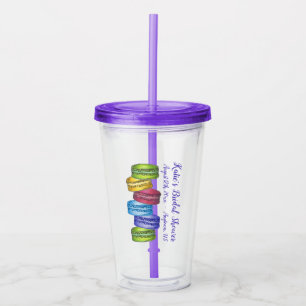 Vaso Acrílico Galletas Macarrones Franceses Pastelería Francesa