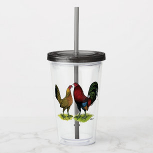 Vaso Acrílico Gamefowl Pair