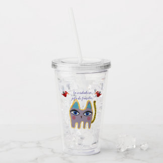 Vaso Acrílico Gato