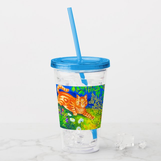 Vaso Acrílico Gato nocturno (Anverso (hielo))
