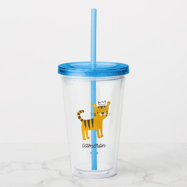 Vaso Acrílico Gato salvaje de un tigre (Anverso)