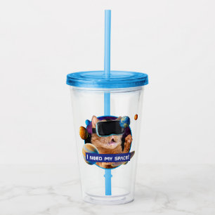 Vaso Acrílico Gato VR en el espacio
