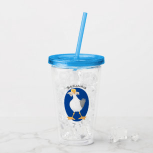 Vaso Acrílico Gaviota divertida con personalizado de patatas fri