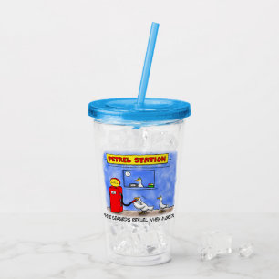 Vaso Acrílico Gaviotas marinas divertidas petrel humor personali