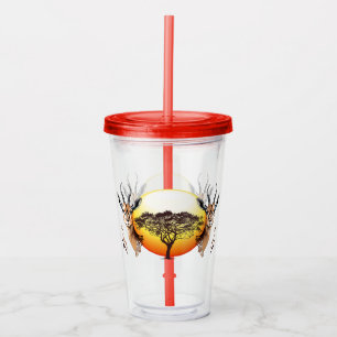 Vaso Acrílico Gazelle Animal salvaje Antelope africano
