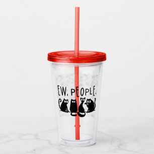 Vaso Acrílico Gente Asquerosa Gatos Divertidos Gatos Negros