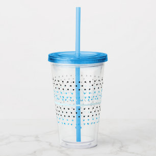 Vaso Acrílico Geometría azul