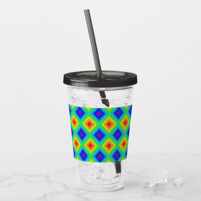 Vaso Acrílico Geometric Topography - Acrylic Tumbler (Anverso (hielo))