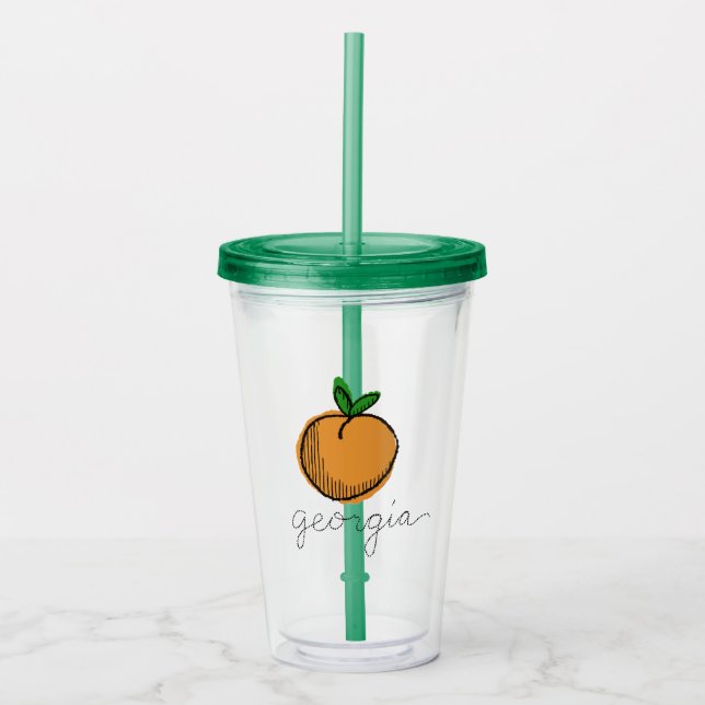Vaso Acrílico Georgia Retro Peach (Anverso)