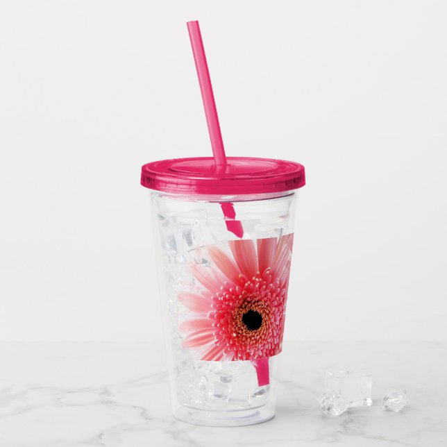 Vaso Acrílico Gerbera Daisy (Anverso (hielo))