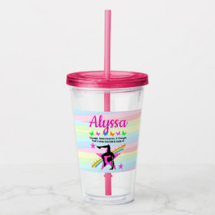 VASO ACRÍLICO GIMNASIO VALOR Y FUERZA