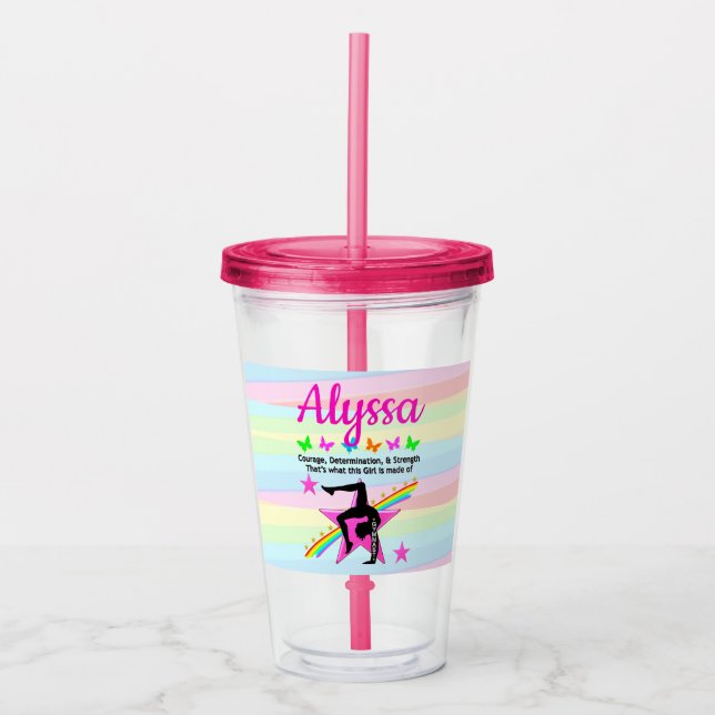 VASO ACRÍLICO GIMNASIO VALOR Y FUERZA (Anverso)