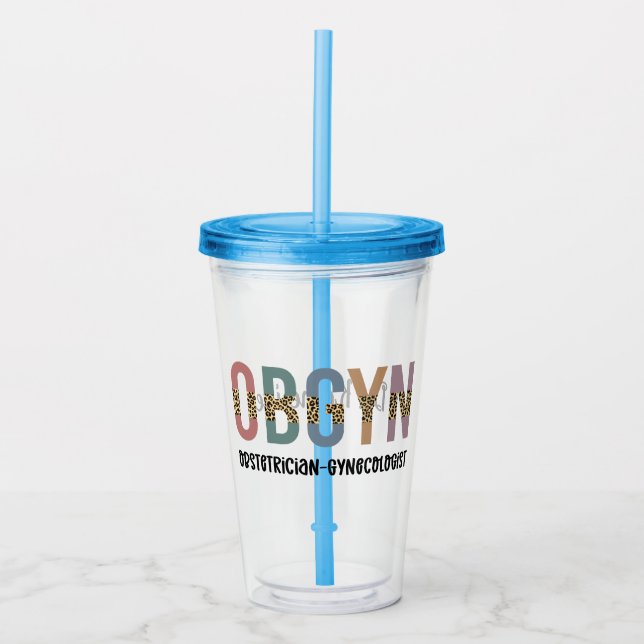 Vaso Acrílico Ginecólogo Obstetricista Obstetricista Personaliza (Anverso)