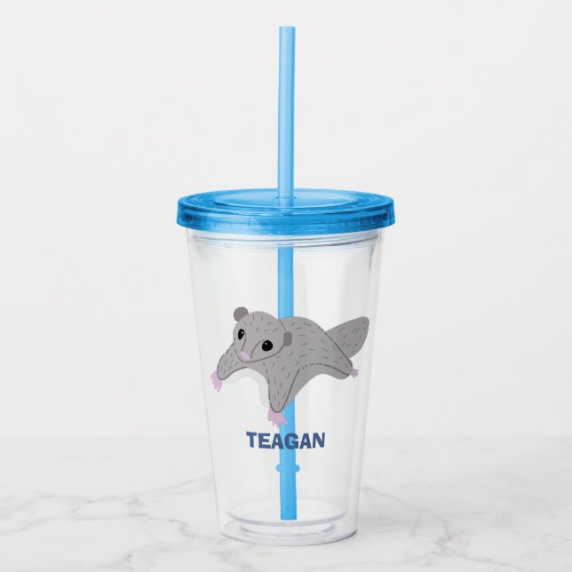 Vaso Acrílico Glider azucarero Personalizado personalizado gris  (Anverso)