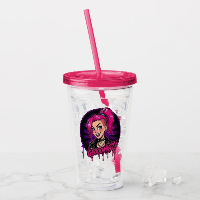 Vaso Acrílico Gloomkitty (Anverso (hielo))