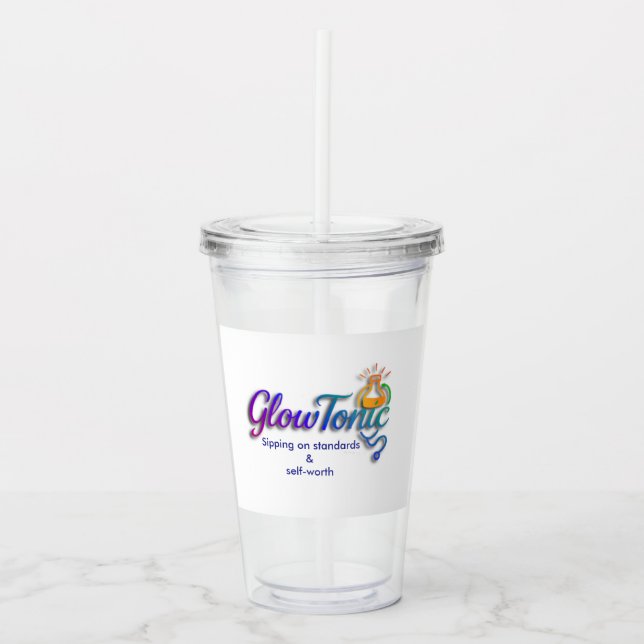 Vaso Acrílico GlowTonic: Resplandor en el Tumbler de plástico Go (Anverso)