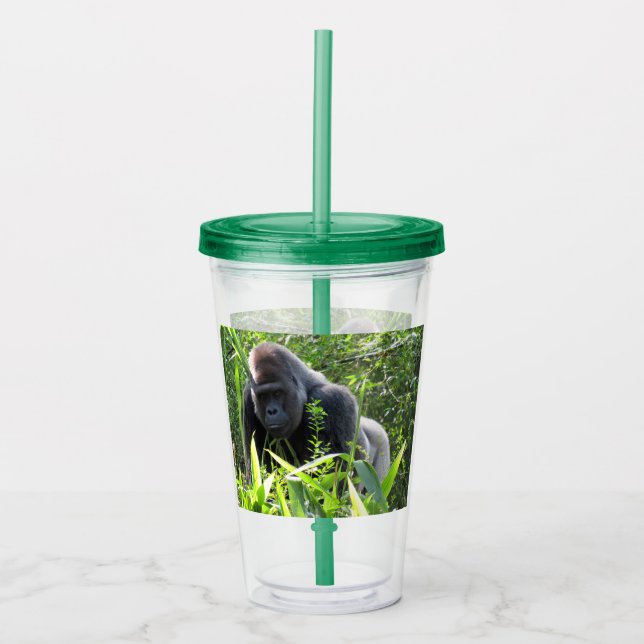 Vaso Acrílico Gorila de Silverback - Tumbler acrílico (Anverso)