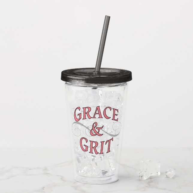 Vaso Acrílico Grace y Grit por la dama dura (Reverso (hielo))