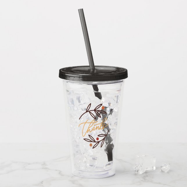 Vaso Acrílico Gracias Berry Mucho (Anverso (hielo))