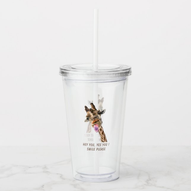Vaso Acrílico Graciosa Giraffe Acrílico Tumbler (Anverso)
