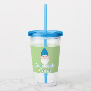 Vaso Acrílico Gracioso Gnomebody Cares Garden Gnome