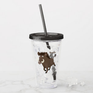 Vaso Acrílico Gracioso ilustracion de personalizado de afeitar d