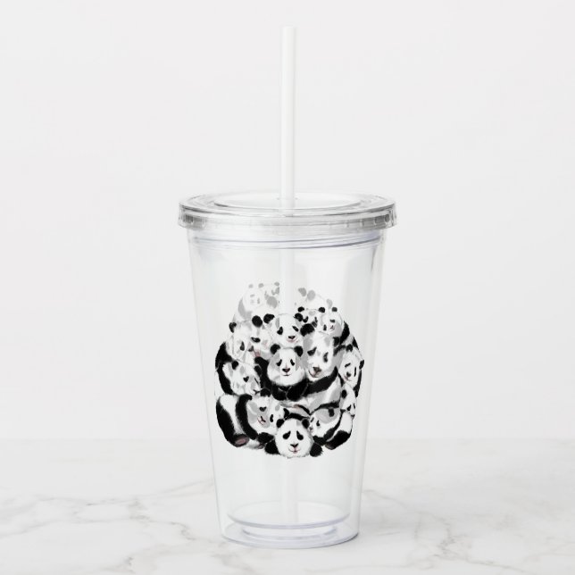 Vaso Acrílico Gracioso Panda Acrílico Tumbler (Anverso)
