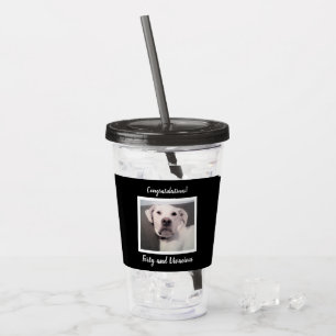 Vaso Acrílico Gracioso perro blanco malhumorado 40 cumpleaños ne