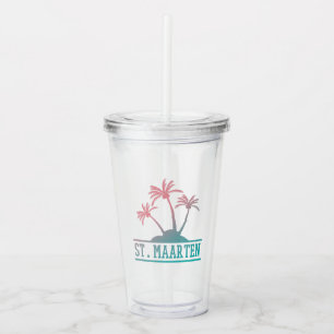 Vaso Acrílico Gradiente azul y rosa San Martín Sint Martin
