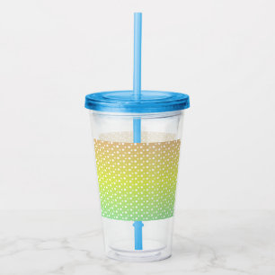 Vaso Acrílico Gradiente de burbuja de arcoiris colorido