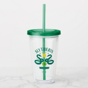 Vaso Acrílico Gráfica de bloqueo de serpiente doble SLYTHERIN™ H