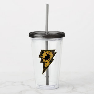 Vaso Acrílico Gráfica de perno Lightning de Black Adam con probl