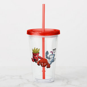 Vaso Acrílico Gráfico animado de la fuerza del hambre juvenil Aq
