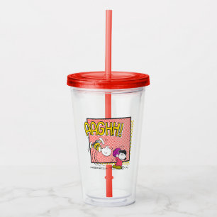 Vaso Acrílico Gráfico cómico de Charlie Brown y Lucy