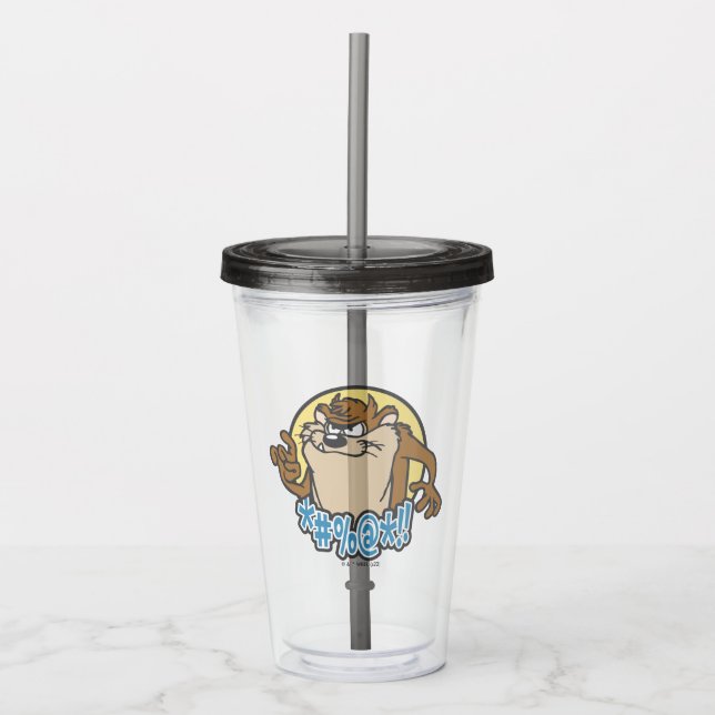 Vaso Acrílico Gráfico de círculo extensivo TAZ™ (Anverso)