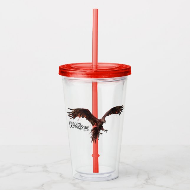 Vaso Acrílico Gráfico de Fénix Flying (Anverso)