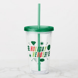 Vaso Acrílico Gráfico de héroes feriados de la Liga de la Justic