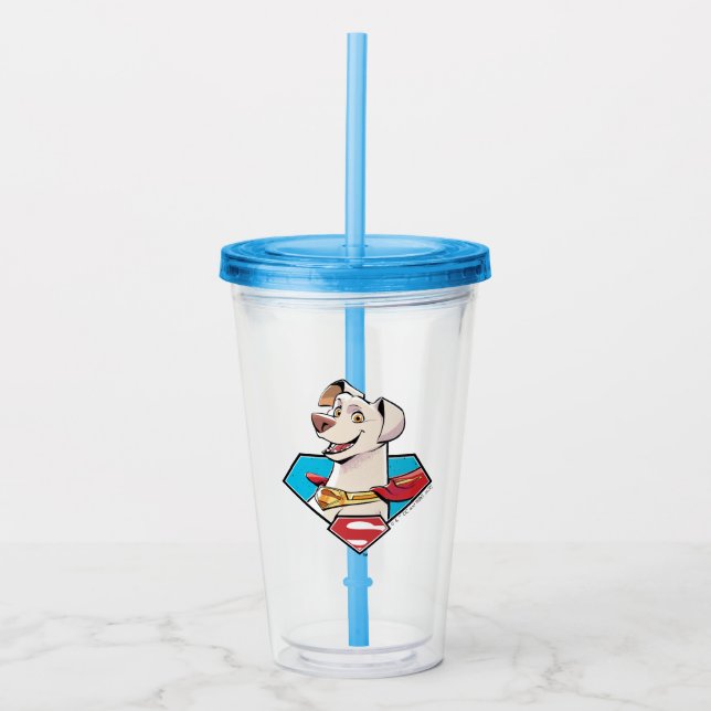 Vaso Acrílico Gráfico de Krypto S-Shield (Anverso)