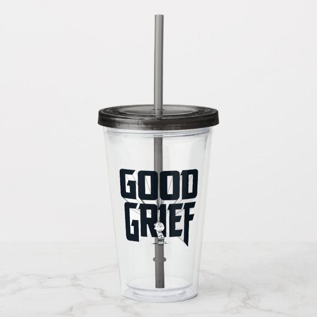 Vaso Acrílico Gráfico de la banda de rock "Good Grief" de Charli (Anverso)