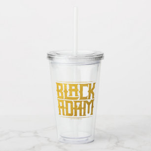Vaso Acrílico Gráfico de nombre apilado de Adam negro